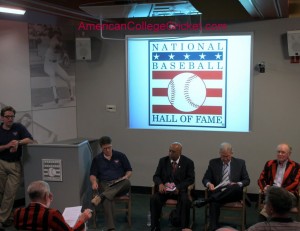 A Cricket discussion at the Baseball Hall of Fame (L-R)