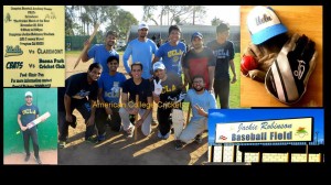 Yuvraj Talwar (Centre holding bat) with the UCLA team in Compton