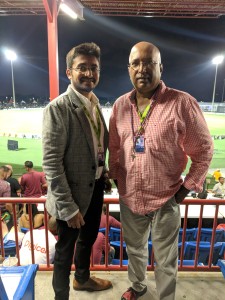 Yash with Lloyd Jodah, American College Cricket President who assisted in managing the event