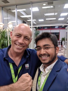 Yash with Danny Morrison