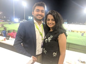 Yash with his wife Nishita, who assisted him.