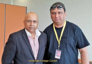 Lloyd with the late Dr Sridhar, in 2016 when India first toured USA.